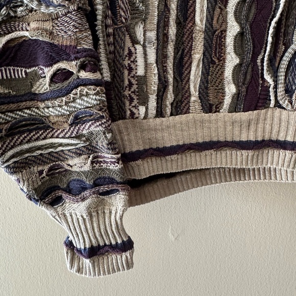 Funky Vinatage Oversized Coogi Lookalike Crewneck Sweater - Picture 2 of 6